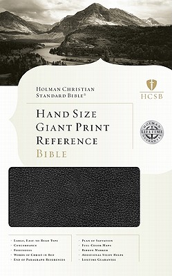 Image for HCSB Hand Size Giant Print Reference Bible, Black Simulated Leather