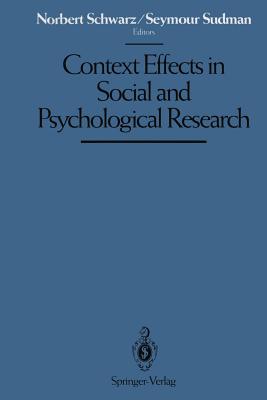 Image for Context Effects in Social and Psychological Research