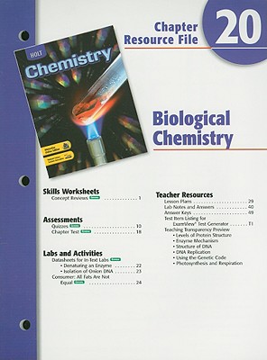 Holt Chemistry Chapter 20 Resource File: Biological Chemistry