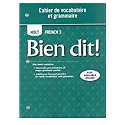 Cahier de vocabulaire et grammaire Level 3
