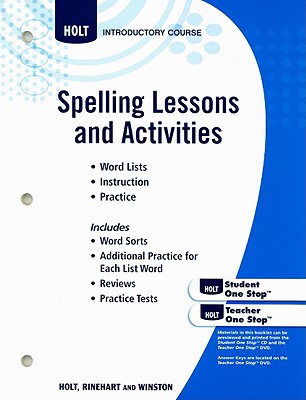Image for Elements of Literature, Grade 6 Spelling Lessons and Activities: Holt Elements of Literature Introductory Course Elements of Literature, Grade 6 Spelling Lessons and Activities: Holt Elements of Literature Introductory Course