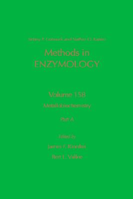 Methods in Enzymology, Volume 158: Metallobiochemistry, Part A
