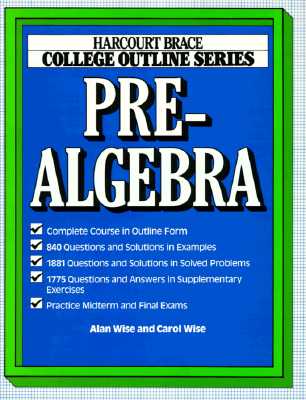 Image for College Outline for Prealgebra (Books for Professionals)