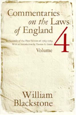 Commentaries on the Laws of England (Vol. 4)