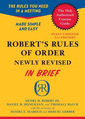 Image for Robert's Rules of Order Newly Revised In Brief, 2nd edition (Roberts Rules of Order in Brief)