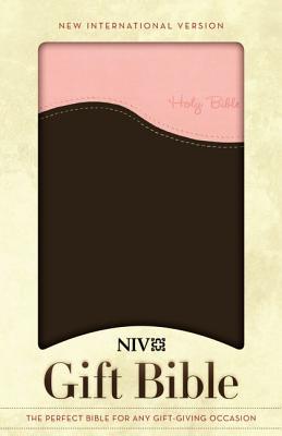 NIV, Gift Bible, Leathersoft, Pink/Brown, Red Letter Edition