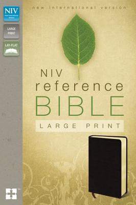 Image for NIV, Reference Bible, Large Print, Bonded Leather, Burgundy, Red Letter Edition