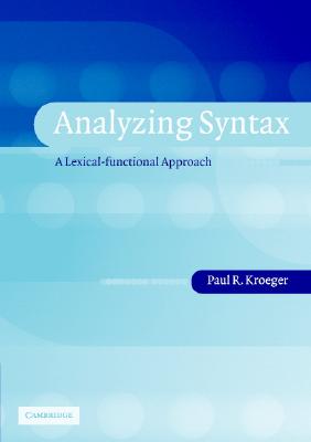 Image for Analyzing Syntax A Lexical-Functional Approach