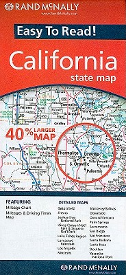 Rand McNally Easy to Read! Calfornia State Map