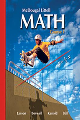 Math Course 1, Grades 6-8: Mcdougal Littell Middle School Math