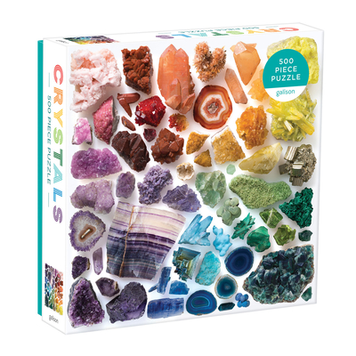 Image for Galison Rainbow Crystals Jigsaw Puzzle, 500 Pieces, 20"x20" ? Features an Array of Crystals and Gems in a Mesmerizing Rainbow of Color ? Challenging, Perfect for Family Fun ? Fun Indoor Activity