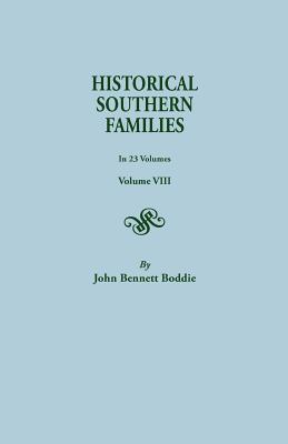 Image for Historical Southern Families, Volume VIII