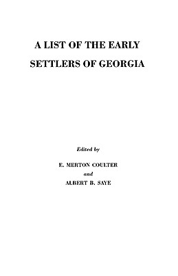 Image for A List of the Early Settlers of Georgia
