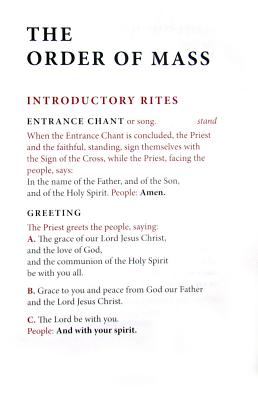 Order of Mass Hymnal Insert Image for Order of Mass Hymnal Insert