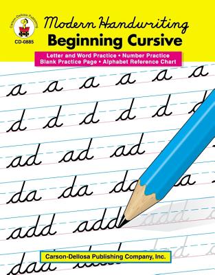 Carson Dellosa Modern Handwriting, Beginning Cursive Handwriting Workbook for Kids With Cursive Tracing Pages, Handwriting Practice Activities, Ages 6-9