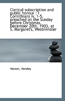 Clerical Subscription and Public Honour