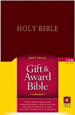 Gift and Award Bible NLT (Red Letter, Imitation Leather, Burgundy/maroon)