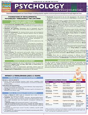 Psychology: Developmental (Life Span) (Quick Study Academic)