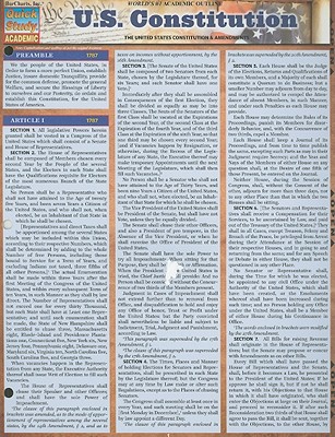 U.S. Constitution: A Quickstudy Laminated Reference Guide