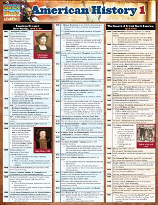 American History 1 QuickStudy Laminated Reference Guide (Quick Study Academic)