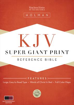 Image for KJV Super Giant Print Reference Bible - Black/Burgundy Simulated Leather