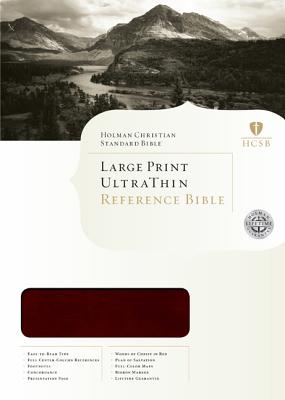 Image for HCSB Large Print UltraThin Bible - Mahogany Simulated Leather