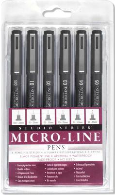 Image for Studio Series Micro-Line Pigment Ink Pen Set (Set of 6)