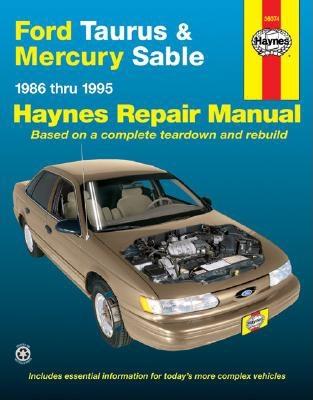 Image for Ford Taurus & Mercury Sable, 1986 thru 1995 (Haynes Automotive Repair Manual)