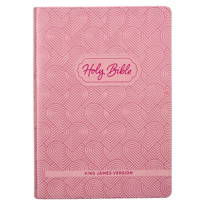 KJV Kids Bible, 40 pages Full Color Study Helps, Presentation Page, Ribbon Marker, Holy Bible for Children Ages 8-12, Blossom Pink Hearts Vegan Leather Flexible Cover (KJV Kids Editions)