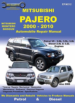 Image for Mitsubishi Pajero 1999 - 2014 Automotive Repair Manual covers Montero, Shogun, SWB Petrol V6 3.0L, 3.5L, 3.8L and Diesel 2.8L, 3.2L