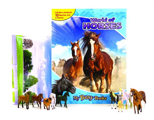 Phidal - World of Horses My Busy Books -10 Figurines and a Playmat