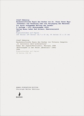 Josef Dabernig: Handwritten Copies (Christoph Keller Editions)