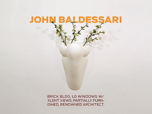 John Baldessari: Brick Bldg, Lg Windows W/Xlent Views, Partially Furnished, Renowned Architect (Kerber Art (Hardcover))