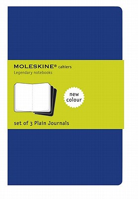 Image for Moleskine Cahier Soft Cover Journal, Set of 3, Plain, Large (5' x 8.25') Indigo Blue - for Use as Journal, Sketchbook, Composition Notebook